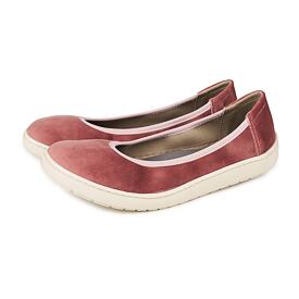 Dames barefoot textiel ballerina's Joli, roze