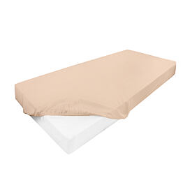 Katoenen stretch onderlaken beige