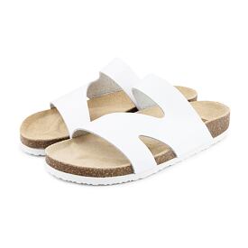 Dames kurken anatomische slippers Lola, wit