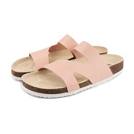 Dames kurken anatomische slippers Lola, roze