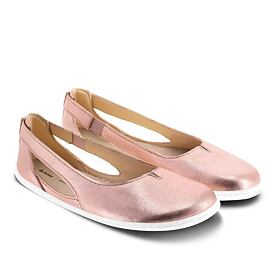 Lederen barefoot ballerina's Bellissima, roze