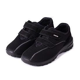 Dames ademende gel sneakers met klittenband, zwart