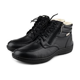 Lederen enkelschoenen Gita voor dames zwart