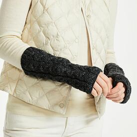 Wollen winter handwarmers Supersoft Merino, donkergrijs