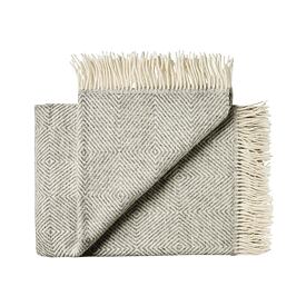 Schapenwol plaid ruit grijs