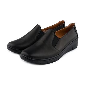 Dames leren Andrea lage schoenen, zwart