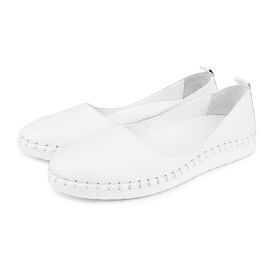 Dames lederen ballerina's Melisa, wit