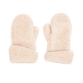 Handschoenen van schapenwol beige