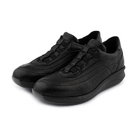 Dames leren Ivona sneakers, zwart