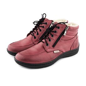 Dames leren Gita enkellaarsjes, rood