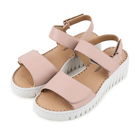 Dames leren sandalen Lora, roze