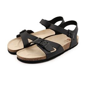 Heren kurken anatomische sandalen Jindra, zwart