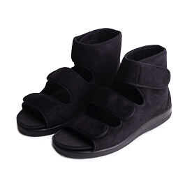 Medische enkel verbandschoenen open, zwart