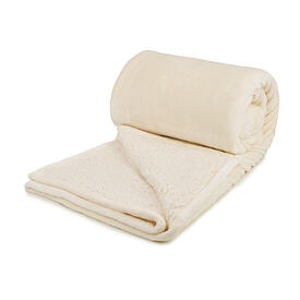 Microplush deken, wit
