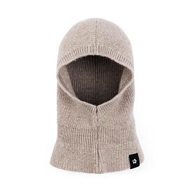 Kinder wollen bivakmuts Merino extrafine met kasjmier, beige