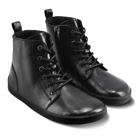 Leren Be Lenka Atlas enkelhoge barefoot schoenen, zwart