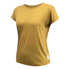 Sensor Merino Air Traveller dames-T-shirt mosterd