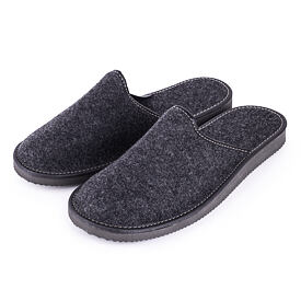 Heren vilten slippers, zwart