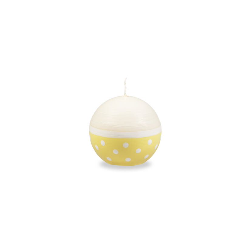 Kaars rond polka dot geel