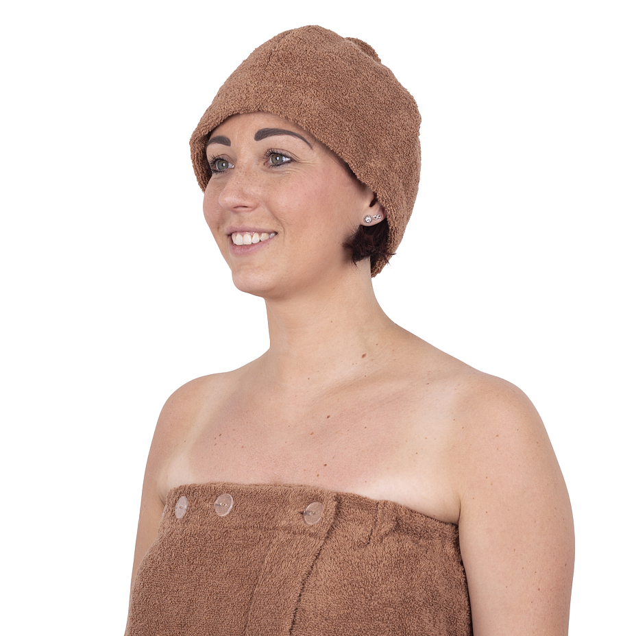 Katoenen badstof sauna muts
