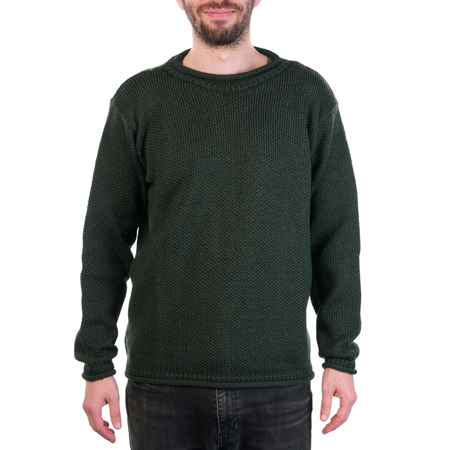 Wollen herentrui Merino, groen