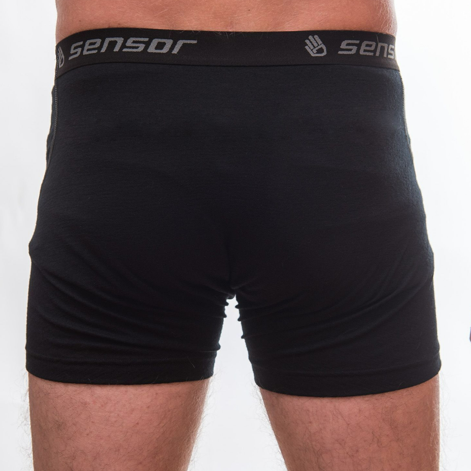 Herren functioneel herenshort Sensor Merino Active zwart
