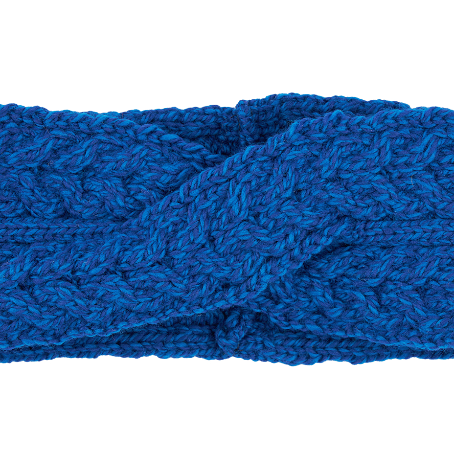 Wollen gekruiste hoofdband Supersoft Merino, blauw