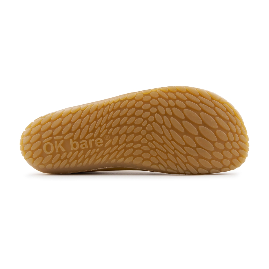 Dames leren Otilie barefoot schoenen, geel