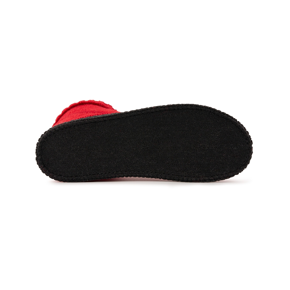 Dames vilten TV pantoffels Silvie, rood