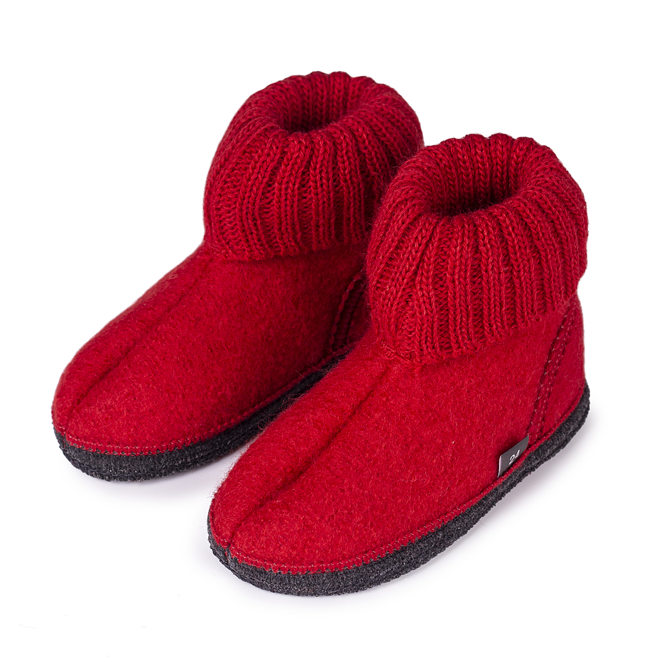 Kinder vilten TV pantoffels Silvie, rood