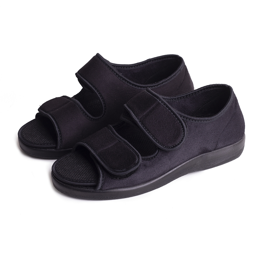 Medische bandage schoenen open, zwart