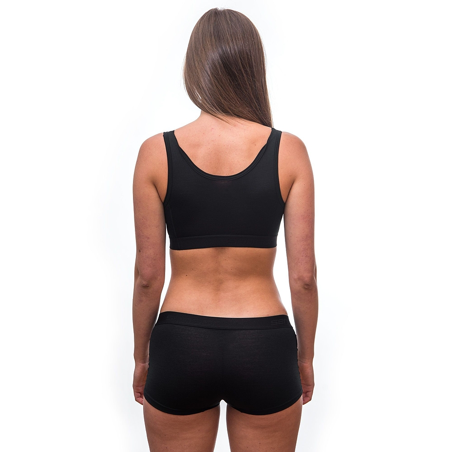 Dames slip functioneel met pijpjes Sensor Merino Active zwart