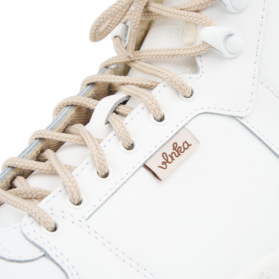 Dikke wollen Prestige-schoenen Vlnka hoog, wit