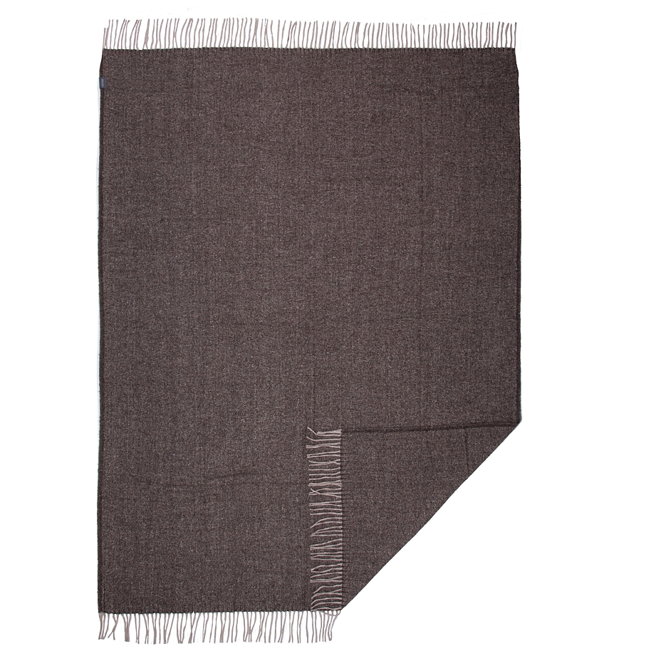 Plaid met schapenwol Woolee, bruin