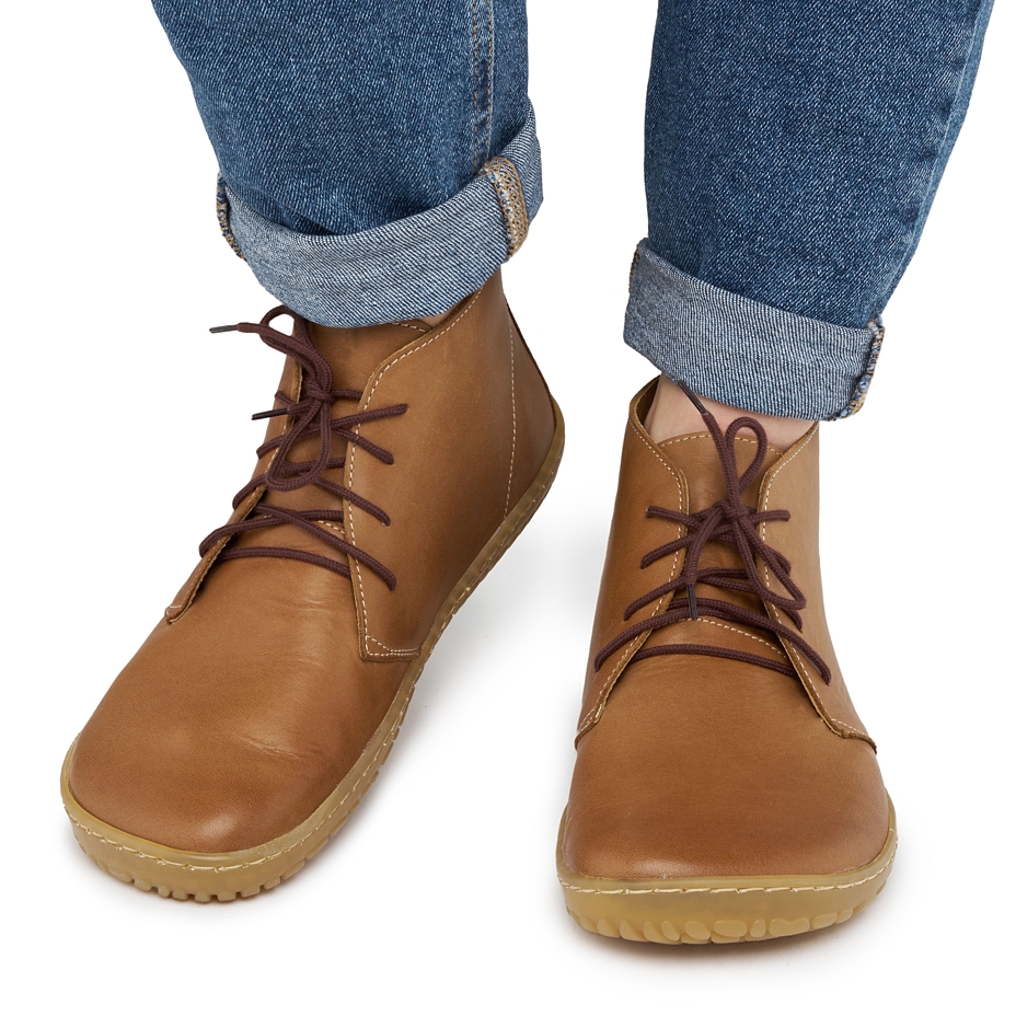 Dames leren Otilie barefoot schoenen, bruin