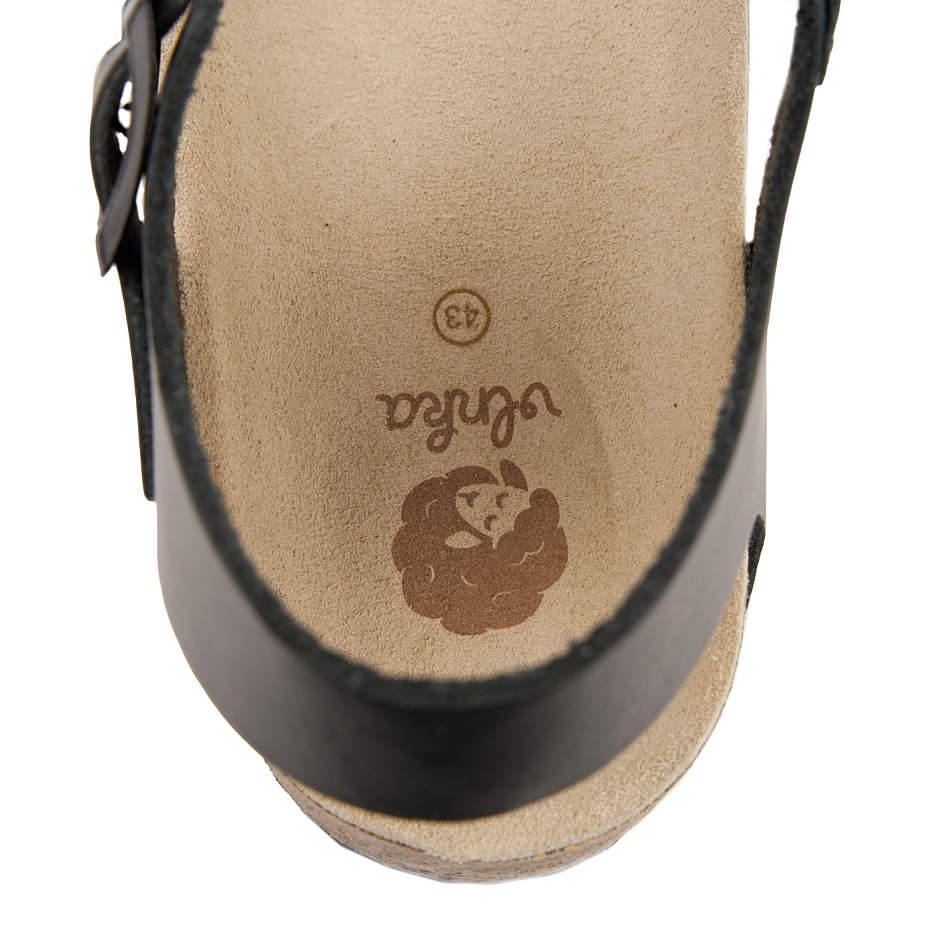Heren kurken anatomische sandalen Jindra, zwart