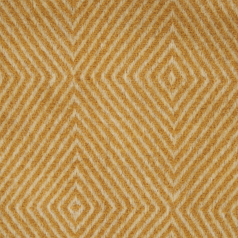 Plaid van schapenwol, ruit, geel