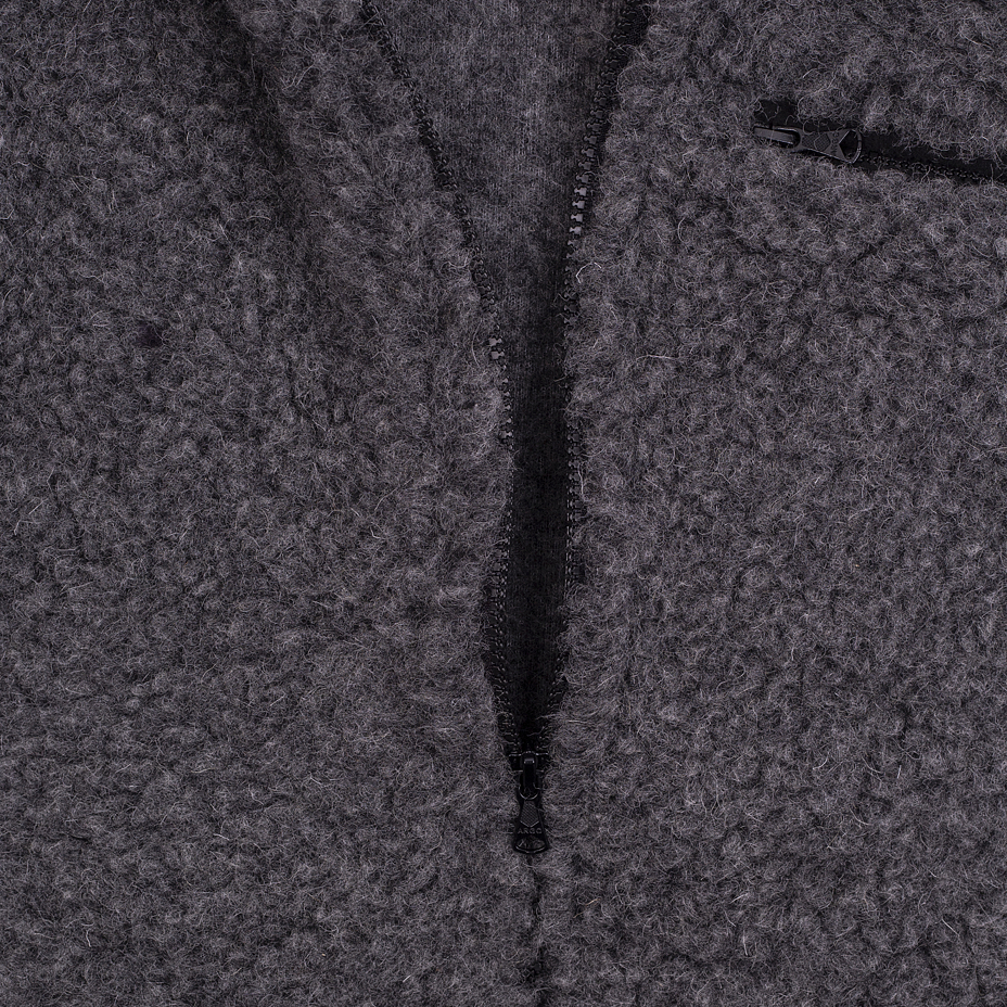 Sportvest van schapenwol donkergrijs