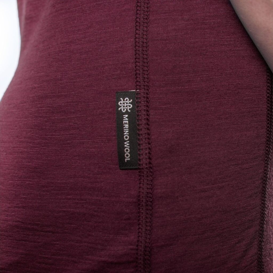 Functioneel dames-T-shirt Sensor Merino Air port rood