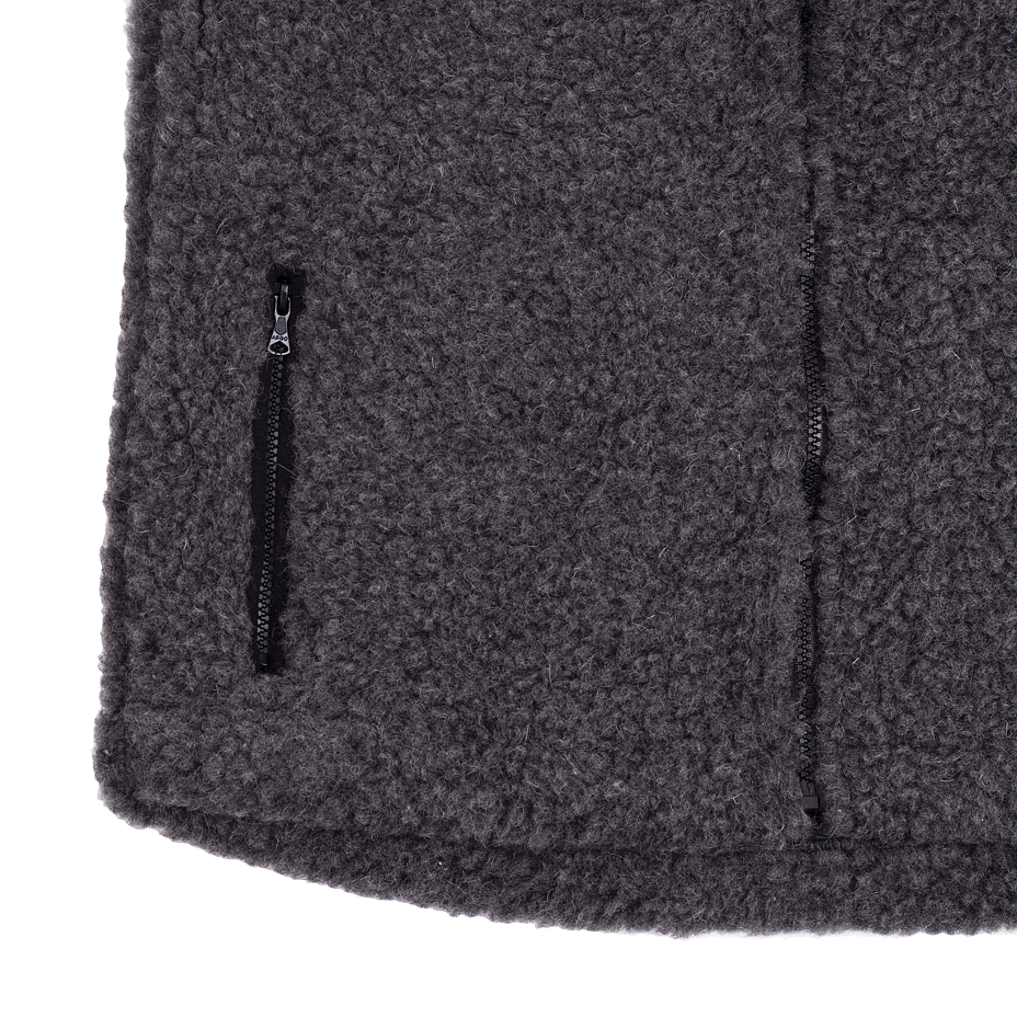 Sportvest van schapenwol donkergrijs
