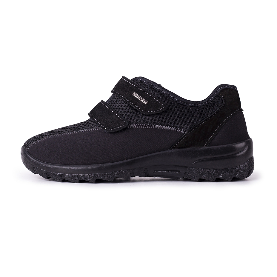 Dames ademende gel sneakers met klittenband, zwart