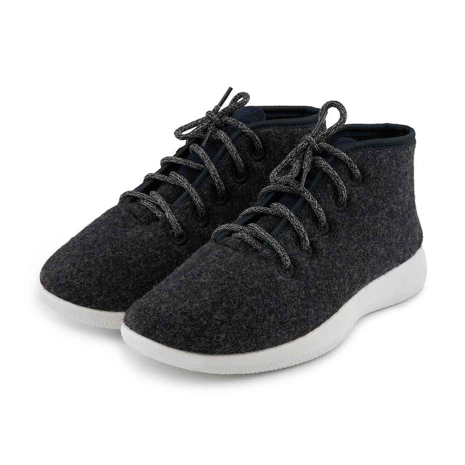 Wollen Woolee hoge sneakers, donkergrijs