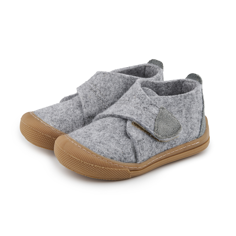 Vilten Momo kinderschoenen, grijs