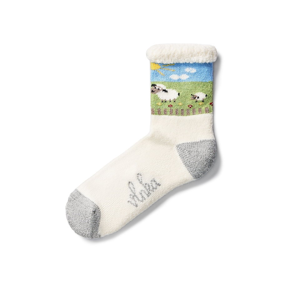 Schapen sokken Merino wolkje grijs