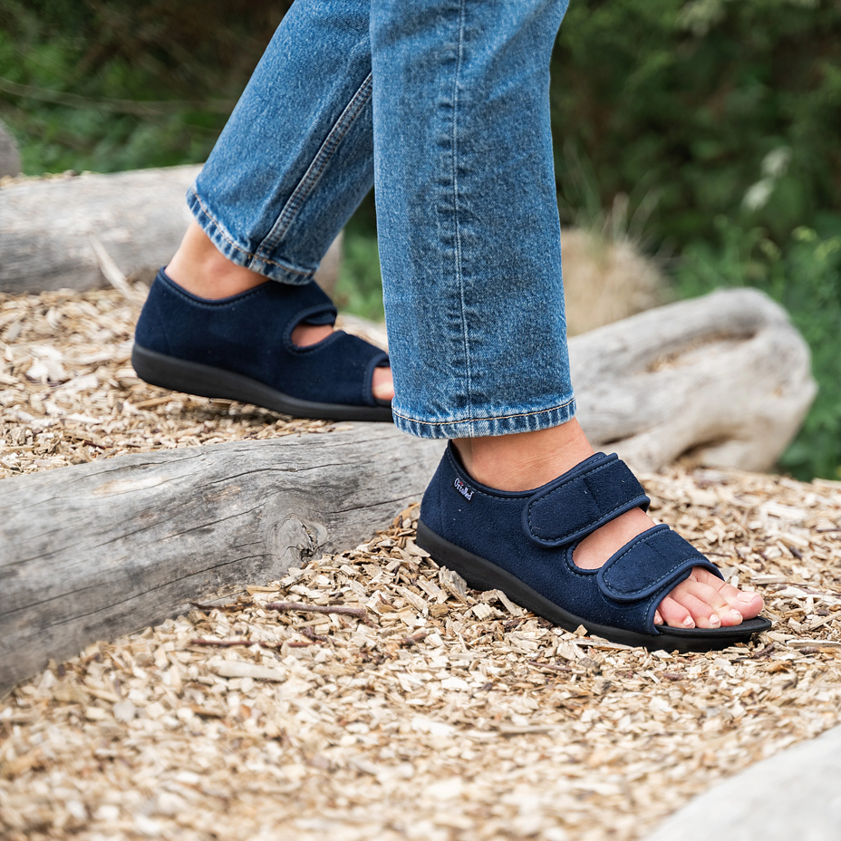 Medische verbandschoenen open, blauw