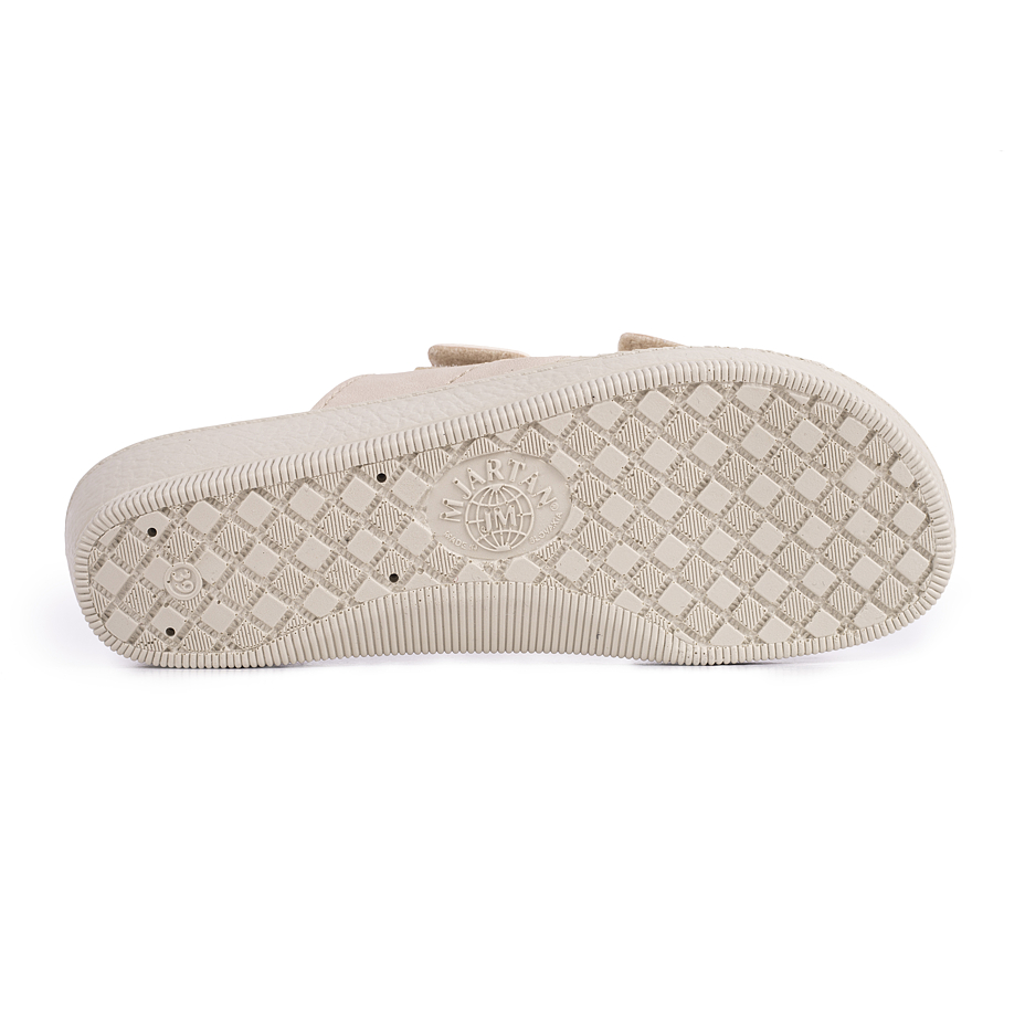 Dames instappers Milena met sleehak en gelzool beige