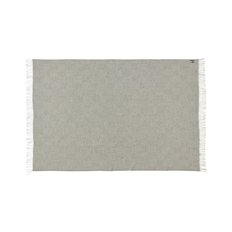 Schapenwol plaid ruit grijs