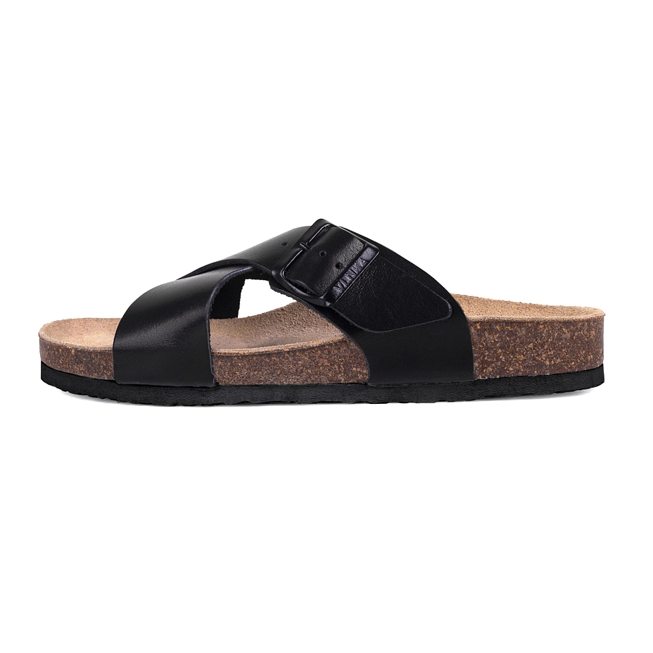 Heren kurken anatomische sandalen Martin, zwart