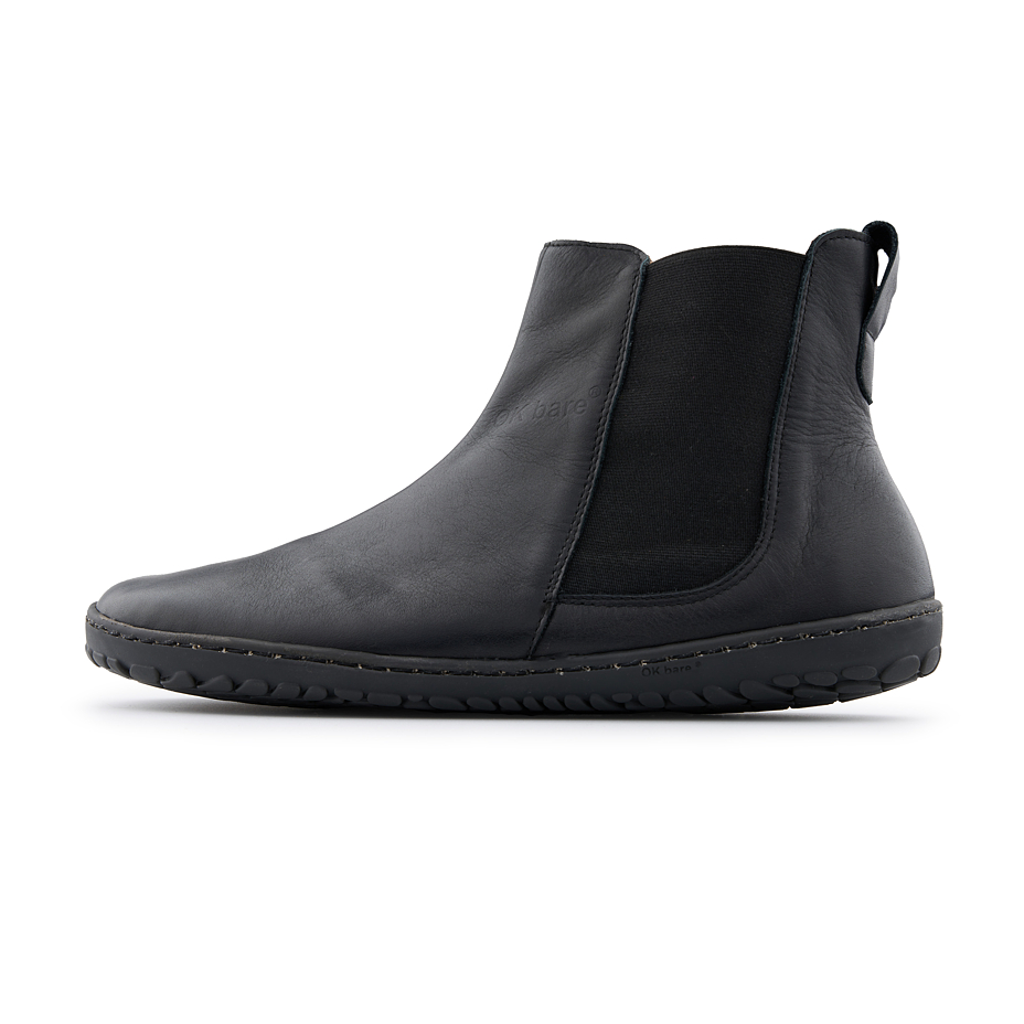 Dames leren Ophelia barefoot schoenen, zwart