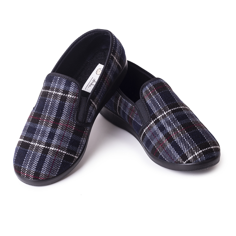 Heren antislip pantoffels geruit